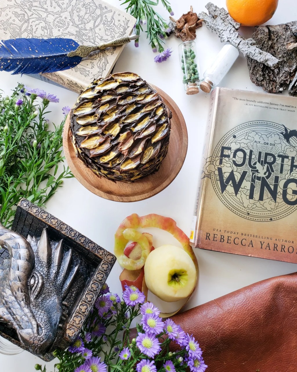 Spicy Chocolate Cake with Buttercream Dragon Scales for Fourth Wing by Rebecca&nbsp;Yarros